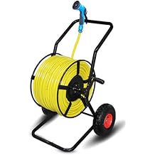 Garden Hose Reel Cart, Heavy Duty Water Hose Reel with Wheels, Portable Hose Cart for Outside, 165 ft. x 3/4 inch Capacity for Outside Garden Yard