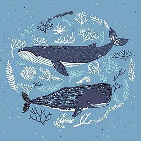 Tischdeko Table Decoration 20 Pieces Napkins The Blue Whale Animals Maritime Sea Cover