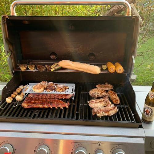 GLOWYE Griddle Warming Rack for Blackstone, Stainless Steel Grill Warming Rack for Weber Genesis Spirit Series Charbroil Gas Grills and Most Tabletop Flat Top