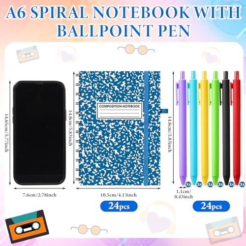 Petits carnets lignés A6 et stylos pour ne plus perdre vos notes de bureau - 3