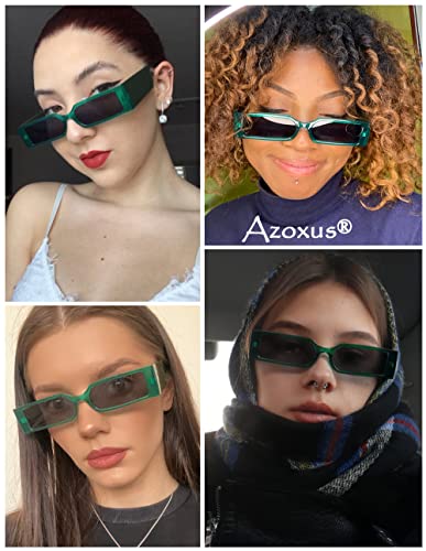 Image of 90s Retro Sunglasses Trendy Plastic Frame Small Rectangle Sunglasses Unisex Eyewear AZ9548