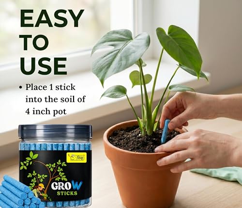 Image of Chipku Grow Sticks Pack of 40 Fertilizer Sticks | Plant Food for Indoor & Outdoor Home Garden Plants | Multi-Purpose Fertilizer Sticks, Natural Food for Plants (Grow Stick Pack of 40)
