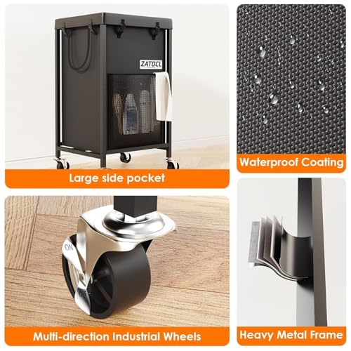 Heavy-Duty-150L-Laundry-Hamper-Laundry-Basket-Oxford-Fabric-with-Wheels-Large-Capacity-Metal-Frame-Designed-Laundry-Clothes-Organizer-for-Laundry-Room-Bathroom Heavy Duty 150L Laundry Hamper Laundry Basket Oxford Fabric with Wheels Large Capacity Metal Frame Designed Laundry Clothes Organizer for Laundry Room Bathroom