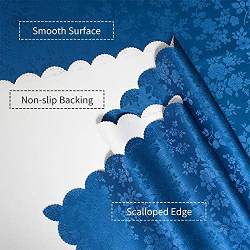 sancua Waterproof Vinyl PU Tablecloth, 52 x 70 Inch, Durable Washable Spill Stain Proof Rectangle Table Cloth, Floral Wipeable Table Cover for Dining & Kitchen Table, Indoor & Outdoor Use, Rose Blue