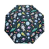 sonne mond sterne tag und nacht text Einzigartiger, langlebiger Druck auf der Außenfläche des Schirms