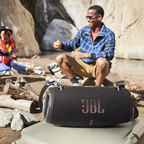 Image of JBL Xtreme 3, Wireless Portable Bluetooth Speaker, Pro Sound with Powerful Bass Radiators, Built-in Powerbank, Partyboost, IP67 Water & Dustproof, AUX & Type C (Black, Without Mic)