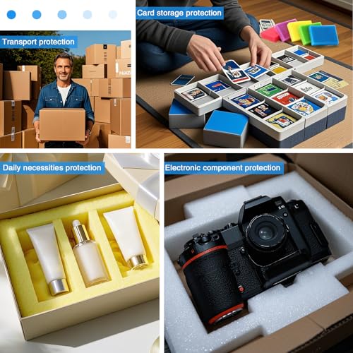 Image of Pangda 100 Pcs Foam Trading Card Dividers 40D Elasticity Sponge Box Dividers Trading Card Shipping Supplies Shock Absorption Cards Catalog for Storage Boxes Sport Playing Game Packing Cases