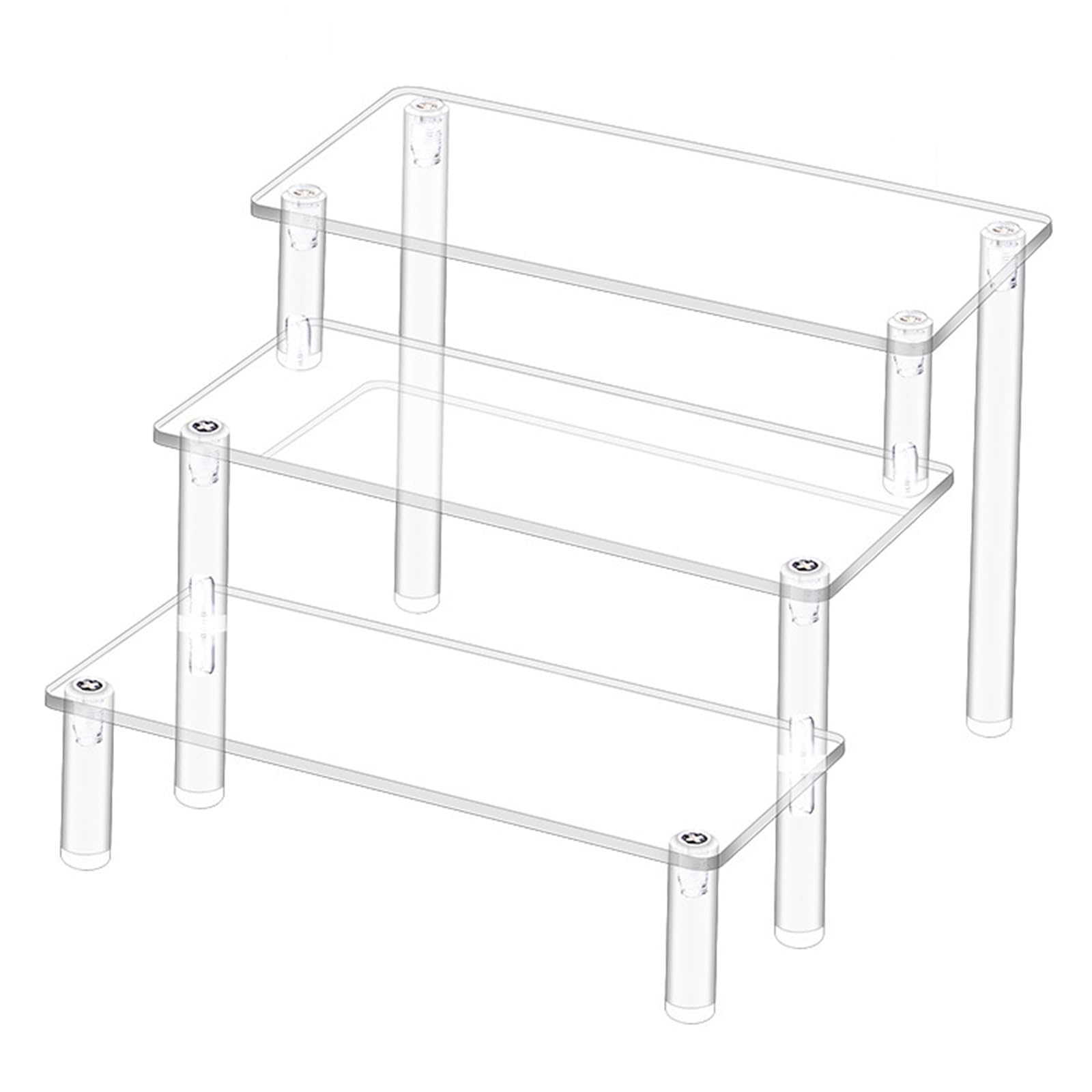 Msioytog Sturdy Multi-Tier Acrylic Shelving Unit for Collectibles Display Space-Saving Stand Space Saving Perfumes Organiser