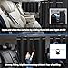 XCBYT Car Privacy Divider Curtains (3-Pack), Rigid Rod-Mounted Total Blackout Set - No Sag, No Strings - Rear Seat Divider & Side Window Shades for Car Camping, Baby Naps