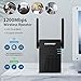 WiFi Extender 1200Mbps WiFi Booster Dual Band WiFi Repeater 5G and 2.4G WiFi Range Extender Amplifier for Routers for The House (Black)