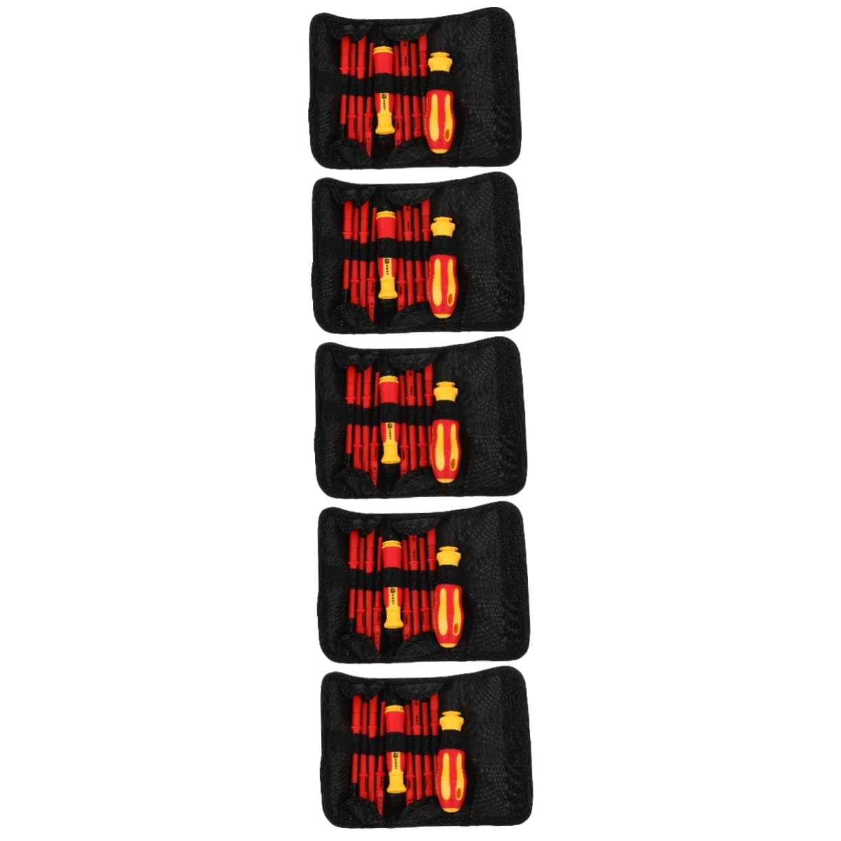 Uonlytech 5 Juegos conjunto herramientas electricista casa destornillador charriot herramientas electricas soporte tornillo ensacado colocar Poseedor Broca acero al cromo vanadio