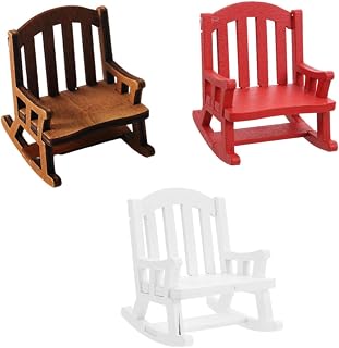 Hoement 3 Pçs Cadeira De Casa De Bonecas Miniaturas De Mesa Brinquedos Retrô Cadeira Vintage Cadeira De Escritório Conjunto De Berço De Boneca Para Bebê Mobília De Casa De Boneca Conjunto