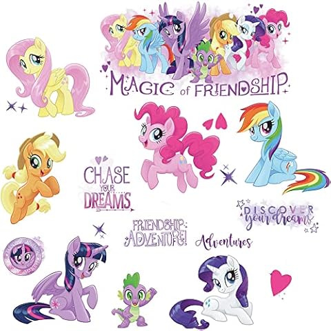RoomMates My Little Pony Wall Decals with Glitter Cover