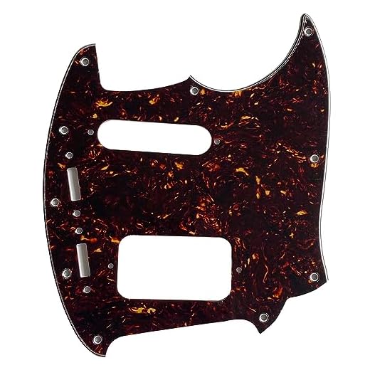 Golpeador de guitarra para Fender Kurt Cobain estilo Jag-Stang (4 capas, tortuga marrón)