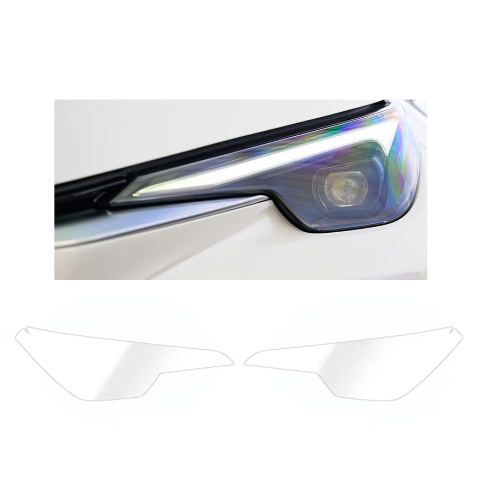 Headlight Film for Lexus LBX 2024-2026, 1Set Transparent/Smoke Black Car Headlight TPU Protective Film