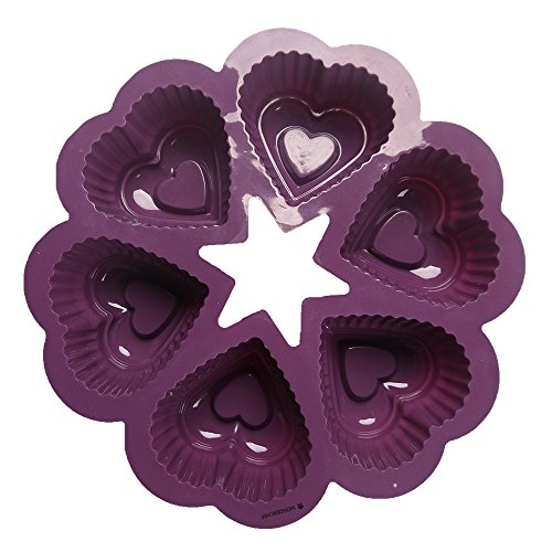 Image of Wonderchef Silicone Heart Mould, Purple