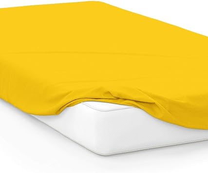 LaxLinen 500TC Super Quality Bed Sheet 100% Egyptian Cotton 1PC Fitted Sheet 30" Inch Extra Deep Pocket King/ Standard or Eastern King, Gold Solid