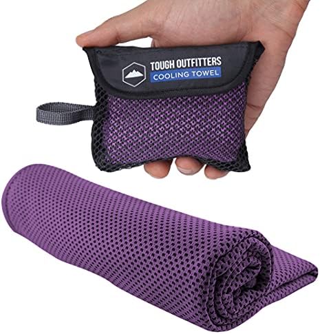 Tough Outdoors Cooling Towels - Cooling Neck Wraps for Hot Weather - Neck Cooler for Quick Cool Down for Gym, Workout, Running, Golf & Yoga - Skin Cancer Foundation Recommended