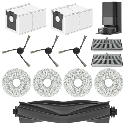 Image of HASTHIP 12Pcs Replacement Parts for Dreame X40 Ultra Vacuum Cleaner, Spare Accessories with 1 Main Roller Brush, 3 Side Brushes, 2 Mop Cloth, 2 Filters, 4 Cleaning Mop, 2 Dust Bags