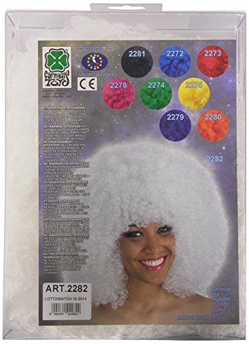 Parrucca Ricciolona Bianca Riccia Clown