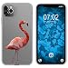 Produktbild PhoneNatic Case kompatibel mit Apple iPhone 11 Pro Silikon-Hülle Vektor Tiere Flamingo M2