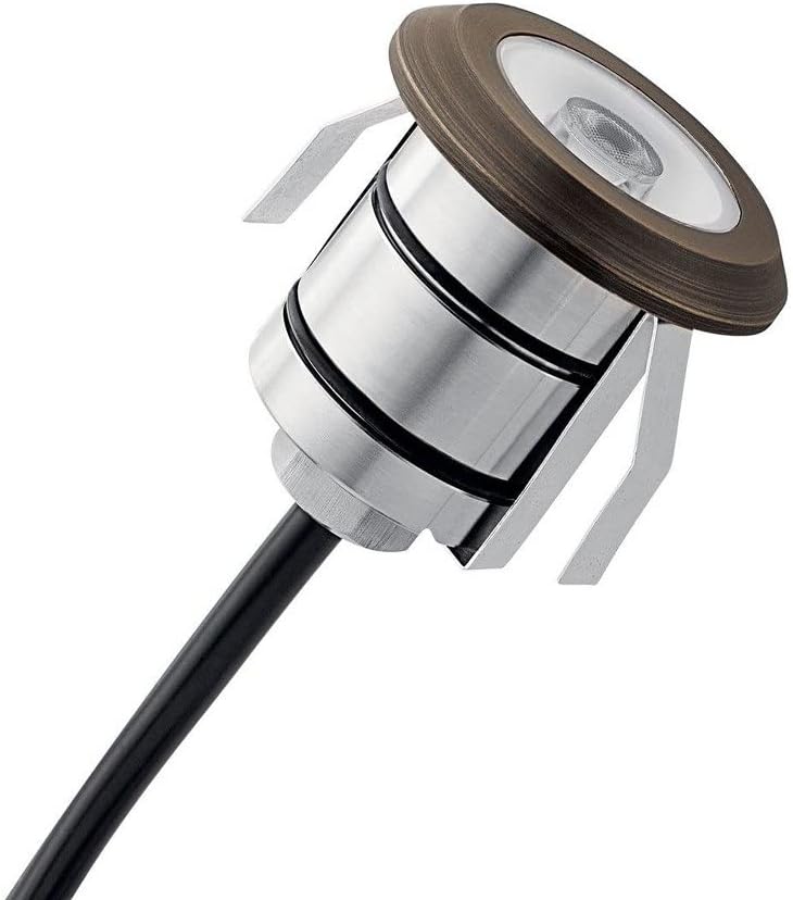 Kichler 16141CBR27 Transitional LED Mini All-Purpose from Landscape LED Collection in Brass Finish,