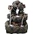 Sunnydaze Layered Rock Waterfall 32-Inch Polyresin and Fiberglass Outdoor Rock Fountain with LED Lights