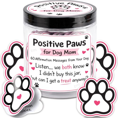 Image of NewEleven Dog Mom Gifts For Women - 60 Emotional Support Cards From Puppy, Unique Gifts for Dog Lovers, Mothers Day, Birthday Gift for Women, Sister, Wife, Her - Puppy Positive Affirmation Jar