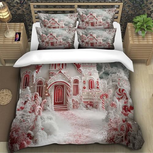 Housse de couette fermeture éclair imprimé 3D Arbre de Noël King - 5