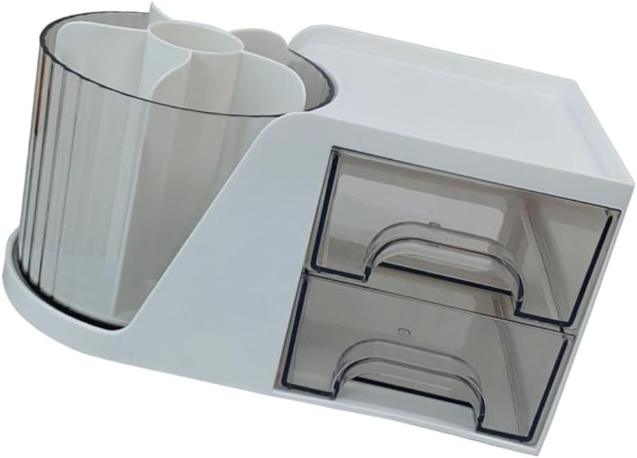 Desktop Storage Box for Art Tools and Makeup Accessories Rotating Pen Holder