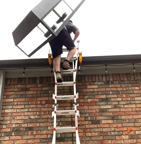 Lock Jaw Ladder Grip (1 unit), Fits on Gutters in 5 seconds, Slide Lock, Height Safety Device used by Swedish Fire and Rescue, Ladder Stabilizer, Ladder Gutter Clip, Protects Gutters