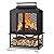 Fire Pits for Outside Wood Burning - 39" H Square Metal Outdoor Chiminea Fireplace with Grill, Mesh Spark Screen & Fire Poker, Ideal for Garden, Backyard, Patio, Party, Camping, Picnic, BBQ, Bonfire