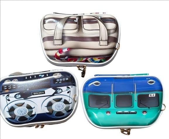 Image of Sling Box Bag with Detachable Shoulder Strap | Suitcase Style Hard Case Cross Body Sling Bag for Girls, Women,BOYS
