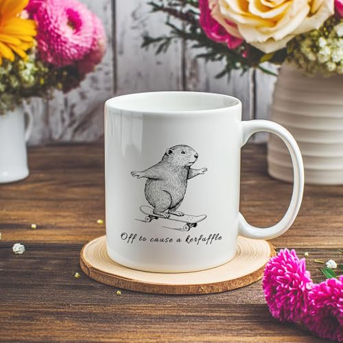 Taza de cerámica con capacidad de 11 onzas y diseño moderno miniatura 3
