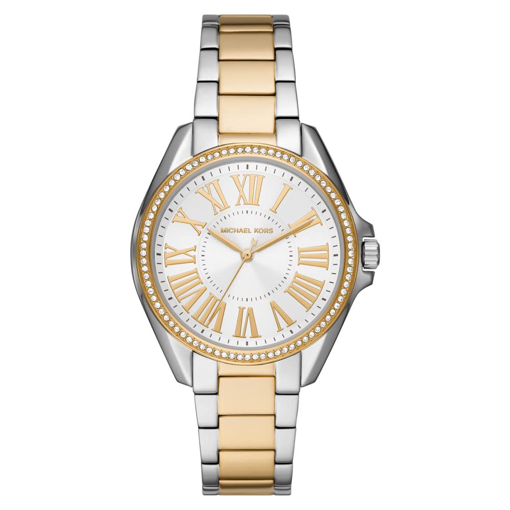Michael Kors Kacie Reloj para Mujer, Movimiento de Cuarzo con Correa de Acero o Piel