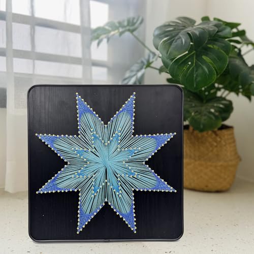 Image of CraftMelonMelon DIY Project 3D String Art Crafts Adult Set for Beginners and Teenagers, Unique Handmade Gift (Geometric Snowflakes 12 inches * 12 inches)