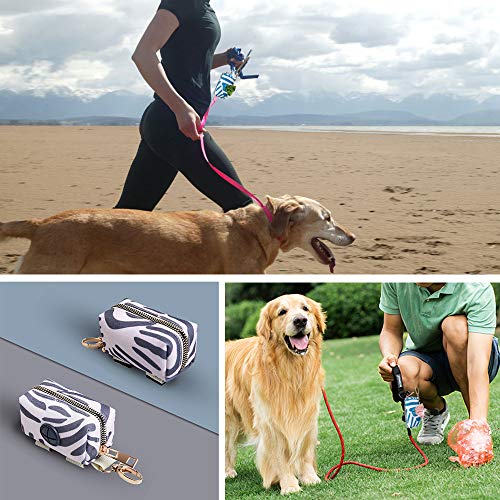 Image of LELE LIFE 2 Pack Fashion Dog Poop Bag Dispenser, Pet Dog Waste Bag Dispenser, Dog Poop bag Holder, Leash Dispenser for Dog Waste Bags, Green Strip and Grey Strip
