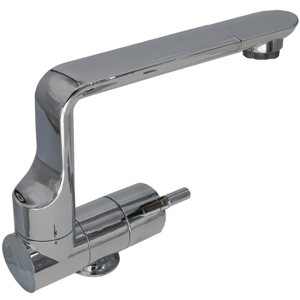 Rubinetto Miscelatore Per Camper E Barche - Cromato, Con Interruttore 12V/24V, MOESANCO - Foto 10