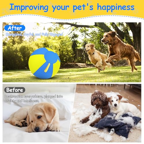 Image of 25 Inch Herding Ball for Dogs with Durable 1000D Oxford Cover - Heavy Duty Interactive Toy with Handles for Agility Training, Anti-Burst Ball for Australian Shepherds, Border Collies, Large Breeds