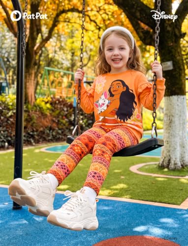 Image of Disney Girls Clothes Long Sleeve Sweatshirt Leggings Outfit 2 Piece Set