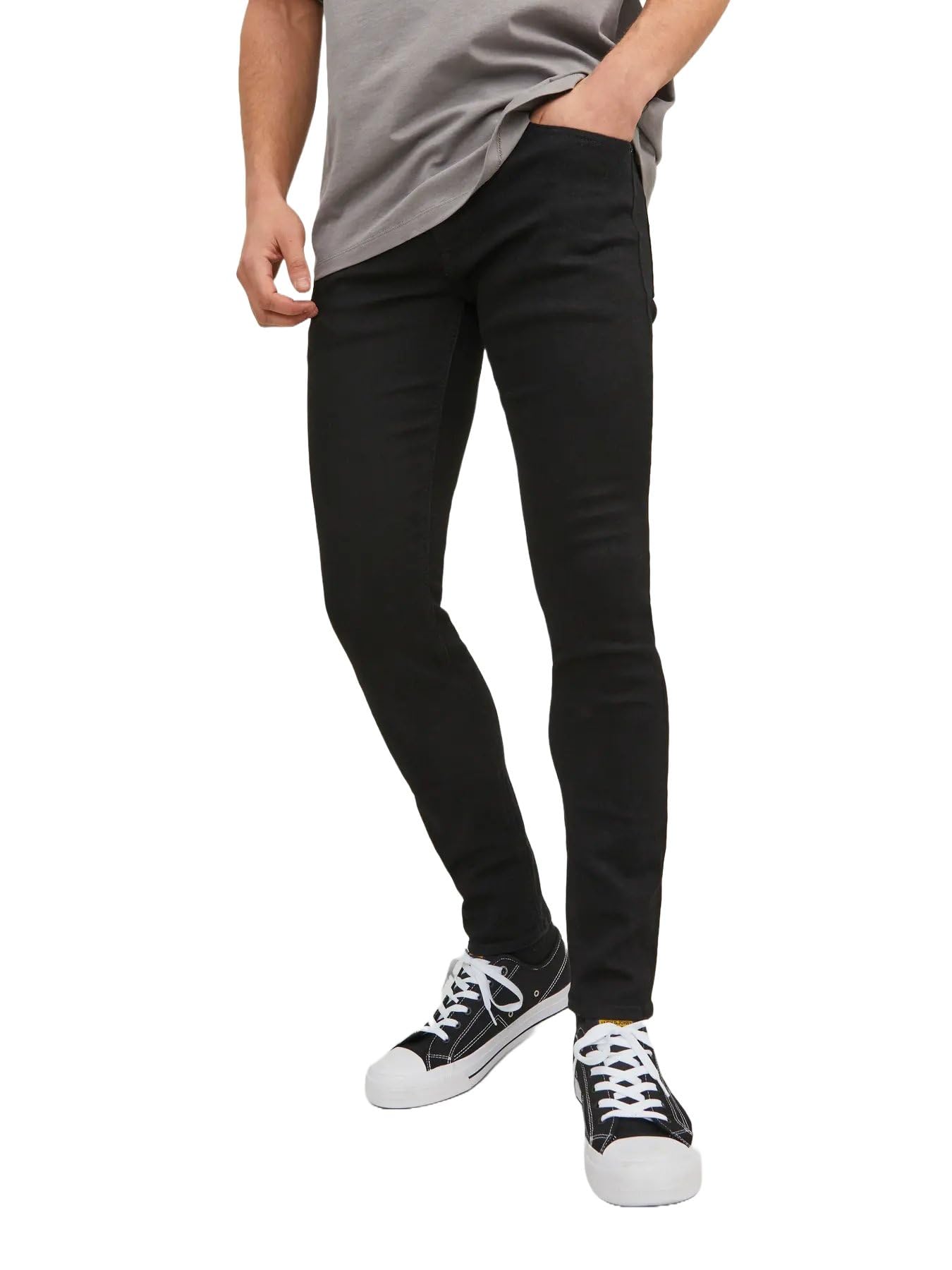 JACK & JONES Liam Original AKM 773 Skinny Fit Jeans-W33-32L (Black)