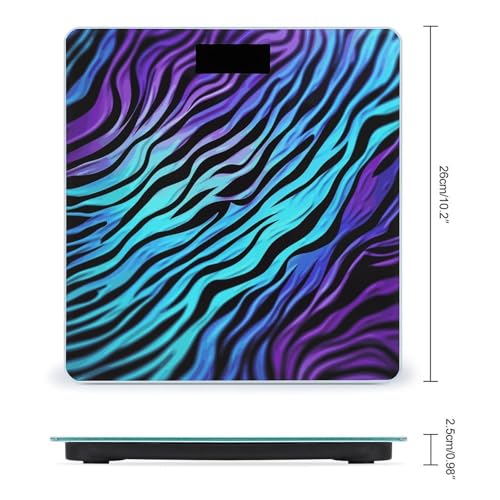 Báscula digital de baño camuflaje azul-verde púrpura miniatura 2