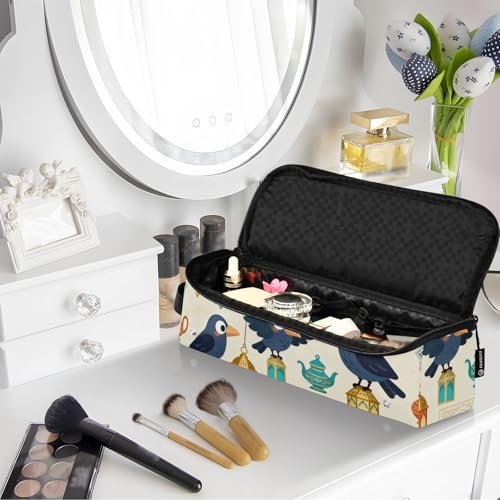 Funda para Laptop con Tapete de Hierro 13 y 14 Pulgadas con Diseño de Pájaro y Linterna, Portátil, Impermeable, Abierta y Plana para Viajes miniatura 7