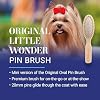 Chris Christensen Dog Brush, 5.75 x 1.25 Little Wonder Pin Brush (20mm), Original Series, Groom Like a Professional, Stainless Steel Pins, Lightweight Beech Wood Body, Ground and Polished Tips