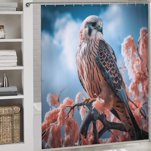 Rideau de douche en polyester 183x183cm lavable Eagle avec 12 crochets - 2