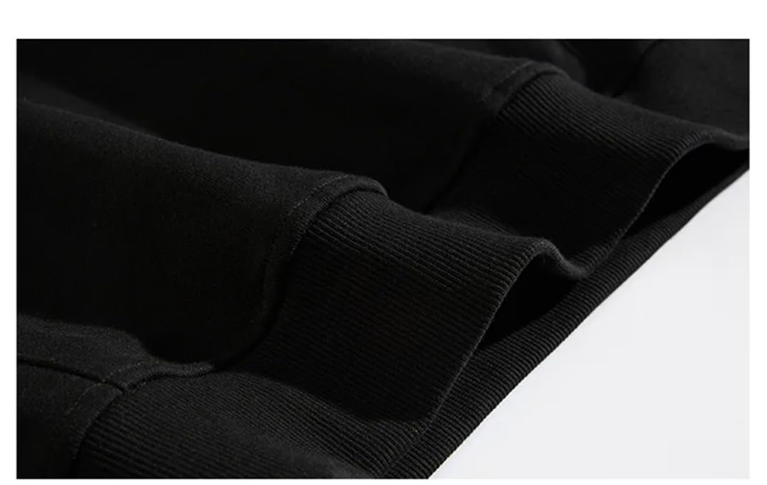 Bawełniane bluzy z haftem czarne męskie ubrania dla nastolatków Oversize Ed odzież męska Streetwear