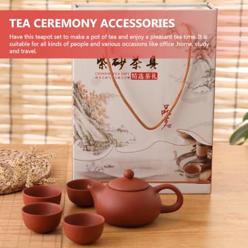 Tetera de cerámica morada con filtro integrado para un té Pu-erh sin residuos 6