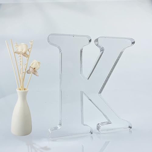 Letras acrílicas de 4 pulgadas sin terminar para decoración de pared letras decorativas de pie rebanadas decoración de tablero para manualidades