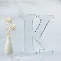 Vista 14 de Letras acrílicas diseñables de 4 pulgadas, letras acrílicas sin terminar para decoración de pared, letras decorativas de pie, rebanadas, decoración