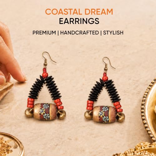 Image of Handcrafted Bohemian & Ethnic Earrings Collection for Women - Artistic, Nature-Inspired Statement Designs in Studs, Drops & Chandeliers